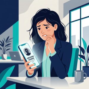 شخص يبحث عن طريقة آمنة لمعرفة اسم المتصل المجهول بدون برامج